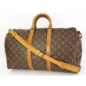 Louis Vuitton Brown and Tan Monogram Duffel Bag